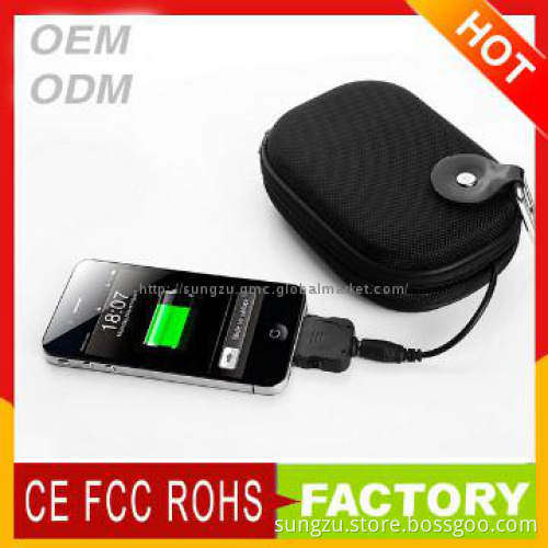 5V,1000mah Li-polymer Battery Black Solar Bag